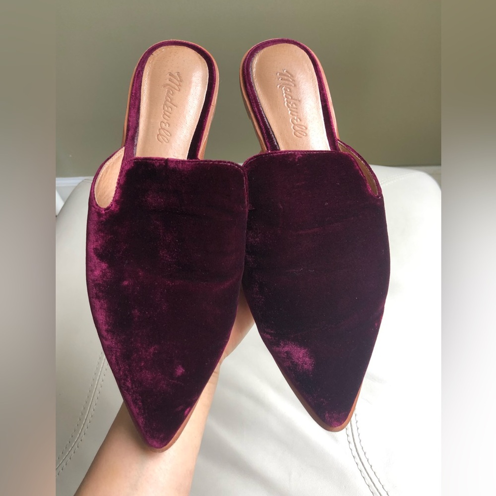 Madewell Velvet Gemma Mules Size: US 7.5